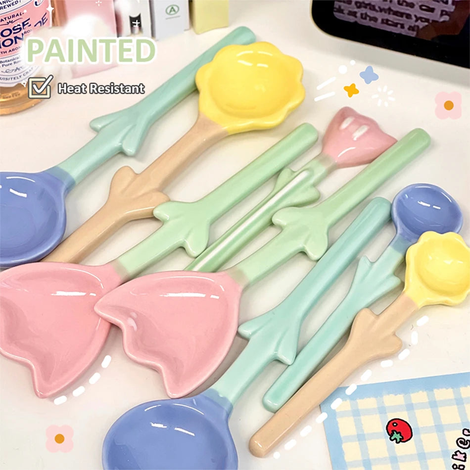 BloomSpoon Kawaii Tulip Ceramic Spoon