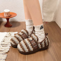 Checkered Warmth - Cotton Slippers
