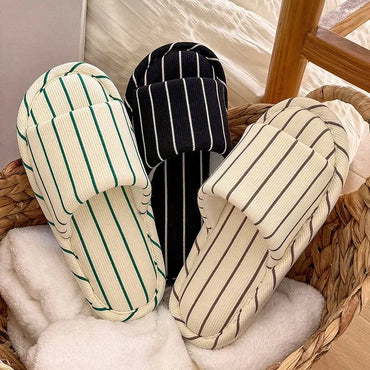 Stripe Silence - Striped Slippers