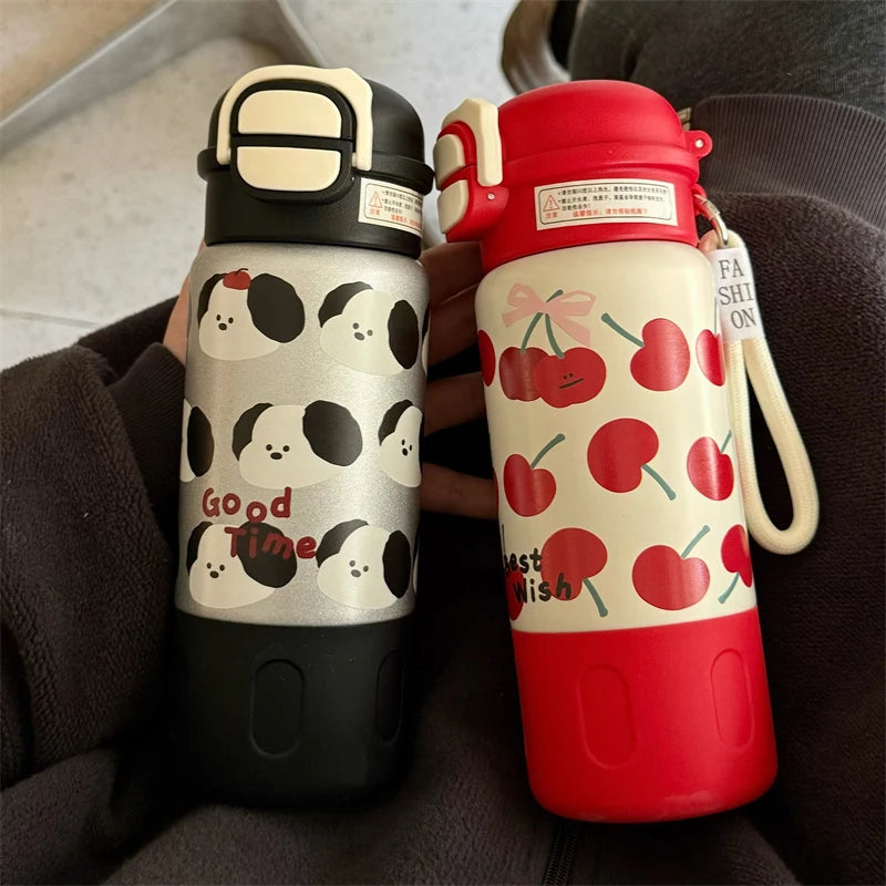 PuppyTherm Cherry Kawaii Water Bottle 500ml