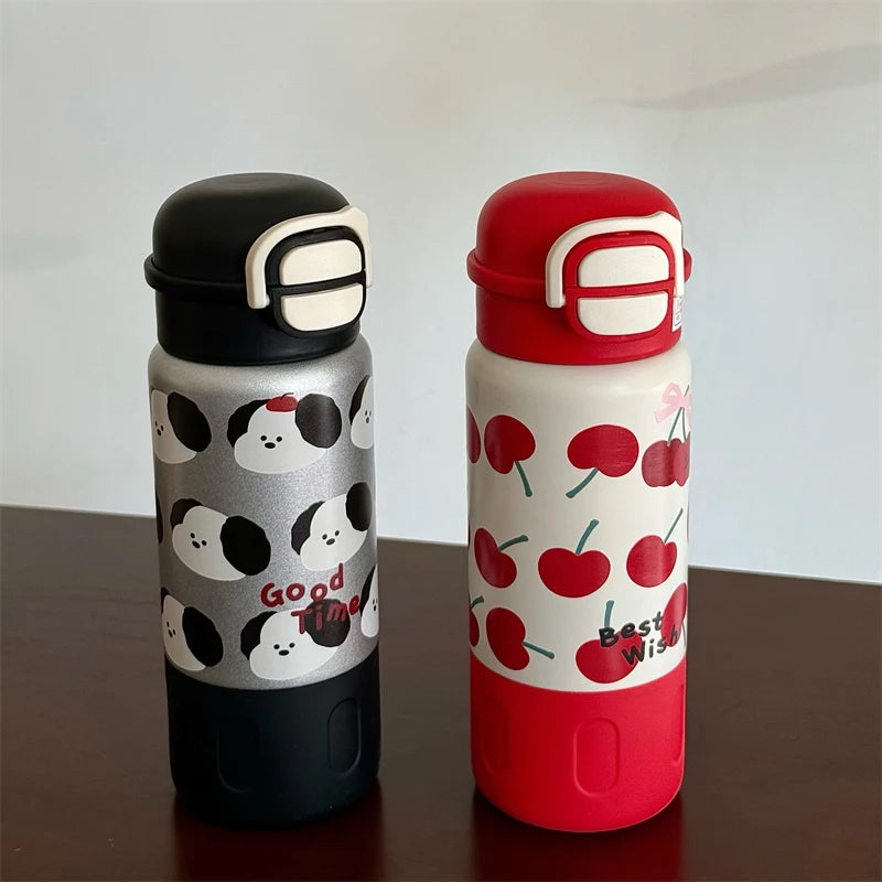 PuppyTherm Cherry Kawaii Water Bottle 500ml