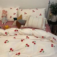 CherryPink Instagram Bedding Set 4-Piece