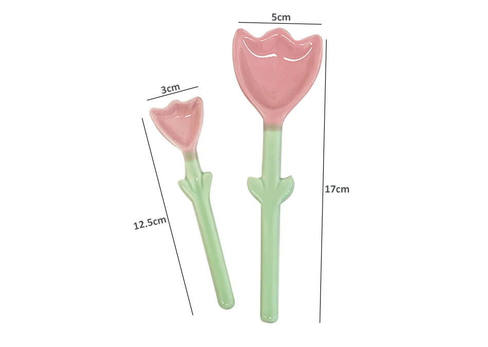 BloomSpoon Kawaii Tulip Ceramic Spoon