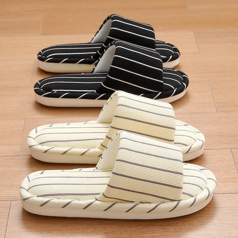 Stripe Silence - Striped Slippers