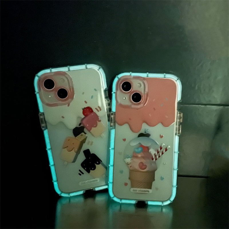 Luminous ice cream Phone case