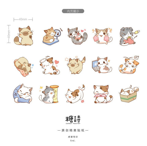Little Chibi Cat -Sticker Pack