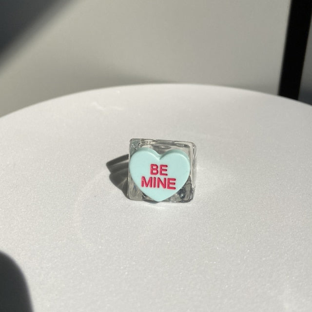 Hug Me & Be Mine - Transparent Ring