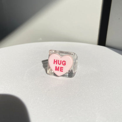 Hug Me & Be Mine - Transparent Ring