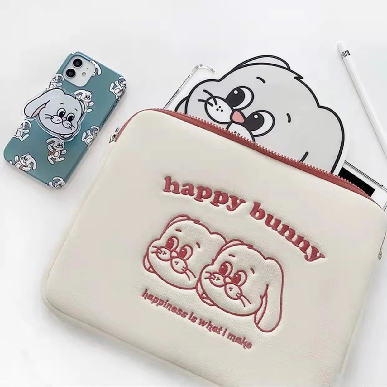 Happy Bunny - iPad Bag
